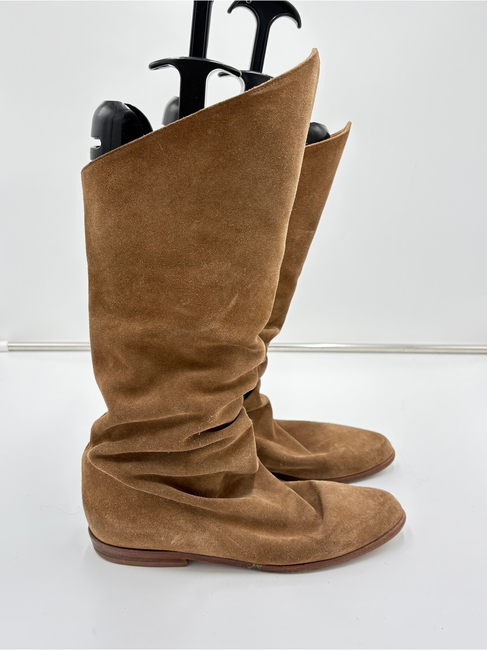 Vintage 70s Brown Suede Slouchy Tall Knee High Whimsigoth Hippie Women’s Size 8